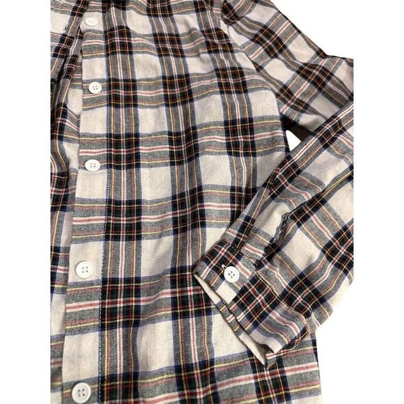 Women's Plaid Button-Up Long Sleeve Shirt Multicolor Size L Casual - Picture 5 of 5